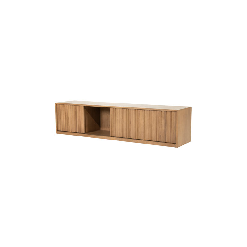 Milo Media Unit S, Brown, 17"H x 71"L x 17"W