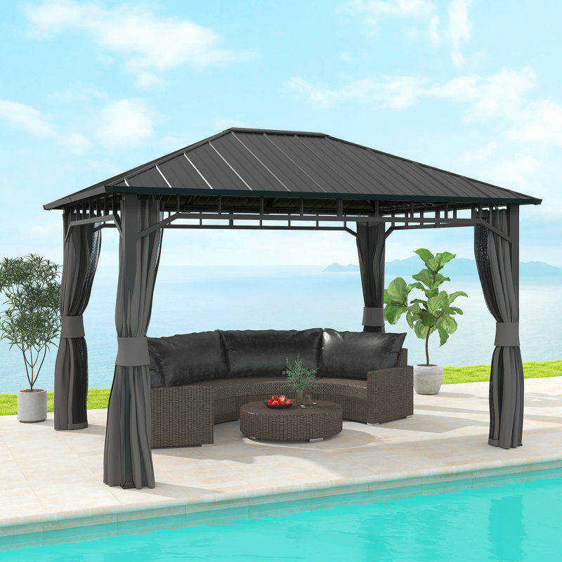 32.5 Ft. W x 25 Ft. D Metal Hardtop Gazebo