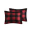 Édredon pour lit double / grand chaud et élégant - Tissu écossais en laine, revers en fourrure, 2 taies décoratives, décoration écossaise lavable, chaud douillet