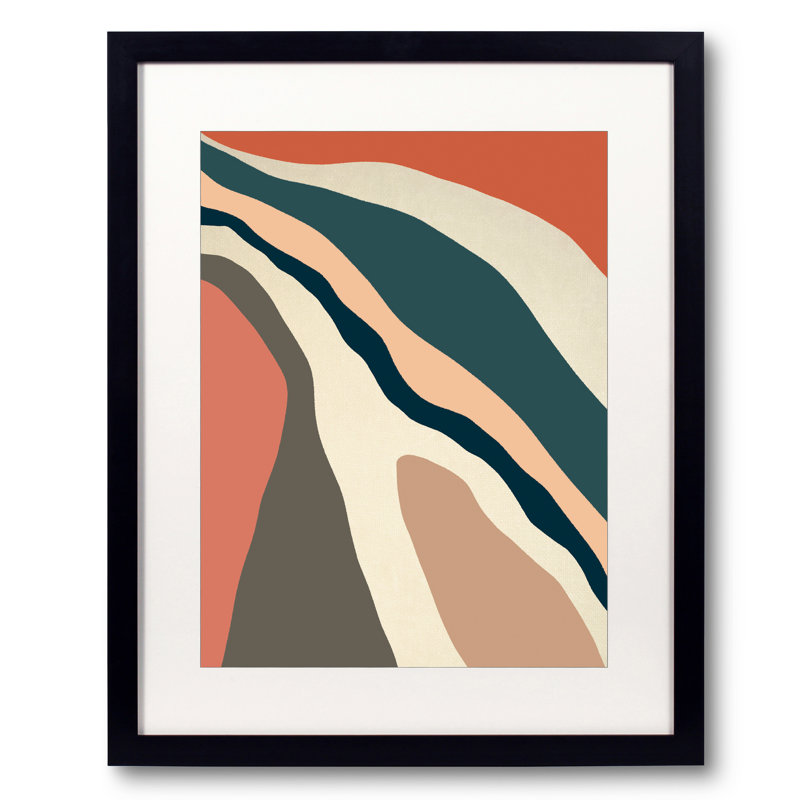 Swell Print by Alicia Bock, Black Framed Paper, 21.2" H x 17.2" W
