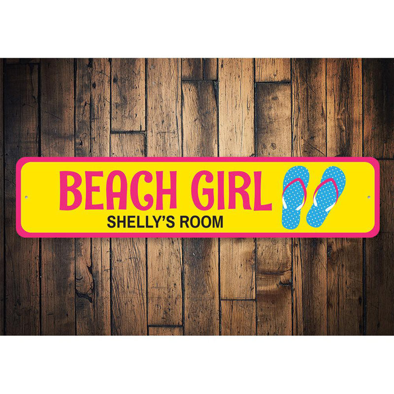 Plaque de plage en aluminium, H 6 po x l 24 po x P 0,063 po