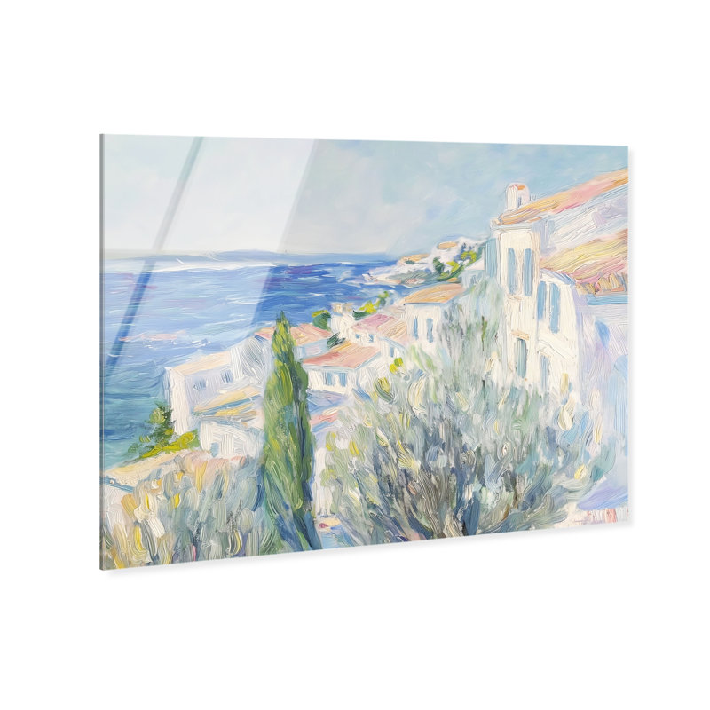 Henri Matisse Interpreted Town II High-Gloss Frameless Acrylic Glass Wall Art Nautical & Beach Print by Oliver Gal, Ready to Hang, 20 x 16