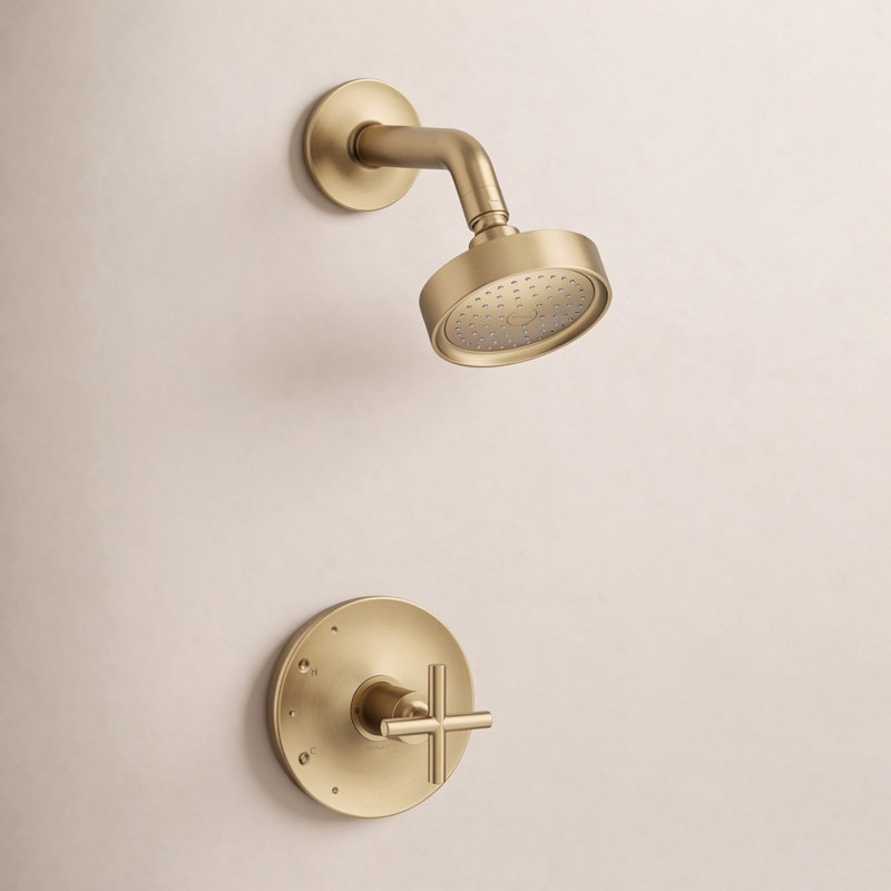Purist® Rite Temp Shower Faucet, Vibrant Brushed Moderne Brass