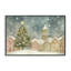 «Christmas Village Snowfall», estampe numérique, design par LSR Design Studio-460378081-460378094