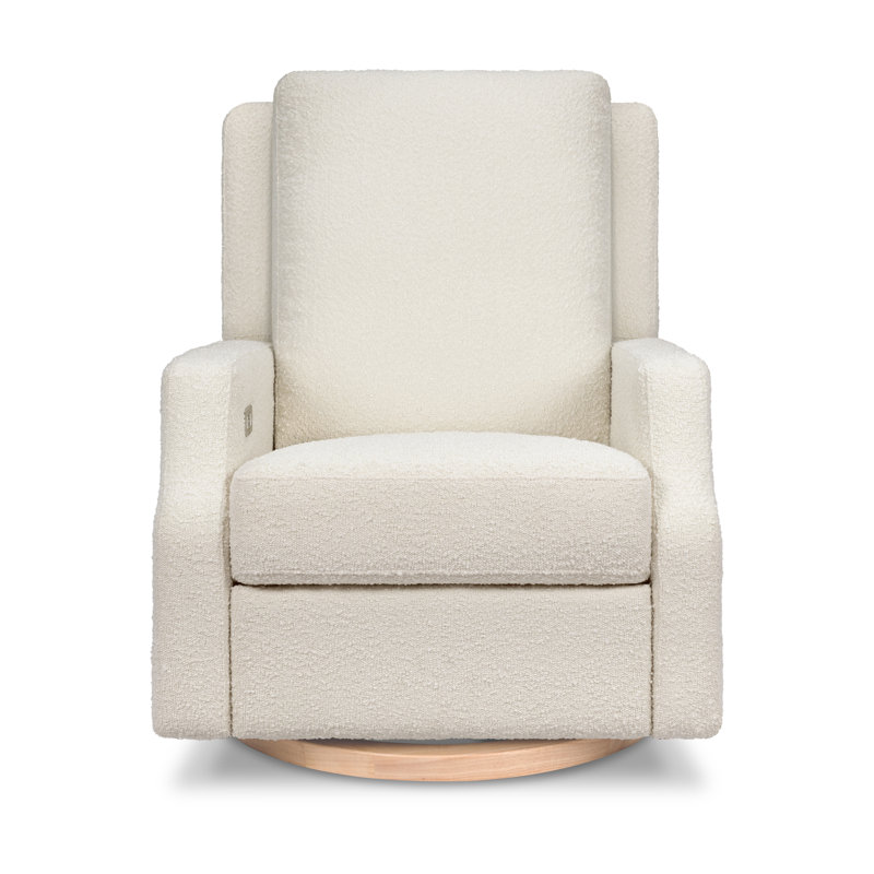 Crewe Electronic Recliner and Swivel Glider in Eco-Performance Fabric, Beige Boucle