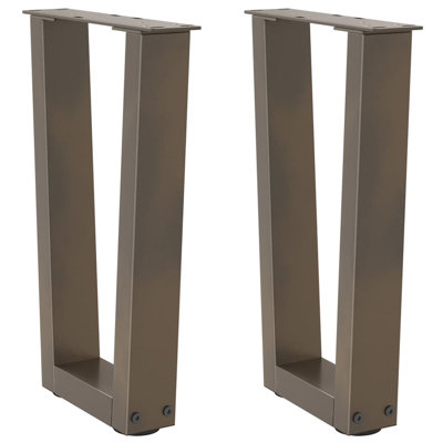Dining Table Legs V-Shape 2 Pcs Steel