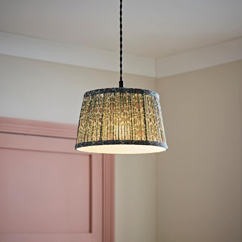 Coakley Linen Blend Empire Lamp Shade ( Slip-On ) in Blue, 15cm H x 25cm W x  25cm D
