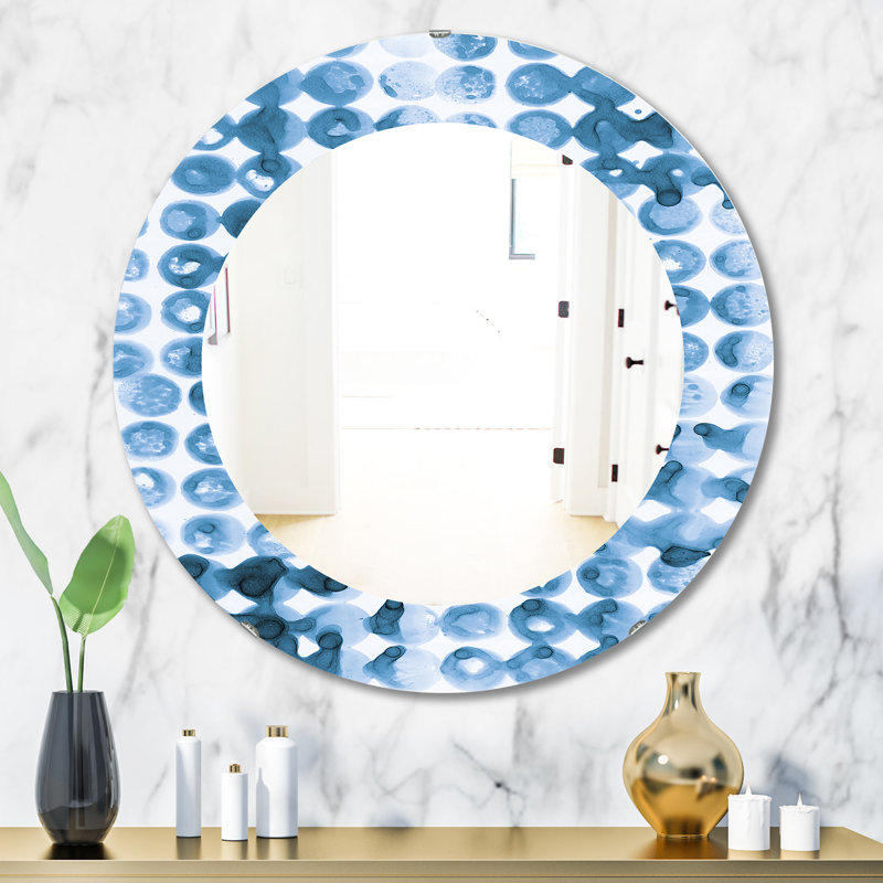 Miroir d'appoint géométrique sans cadre Mid-Century, H 31,5 po x l po