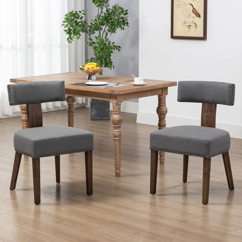 19.88'' H Fabric Upholstered Side Chair, Beige, 6