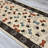 Custom Size Anti Slip Machine Washable Low Profile Pet Paw and Bone Beige Runner Rug-1284130810