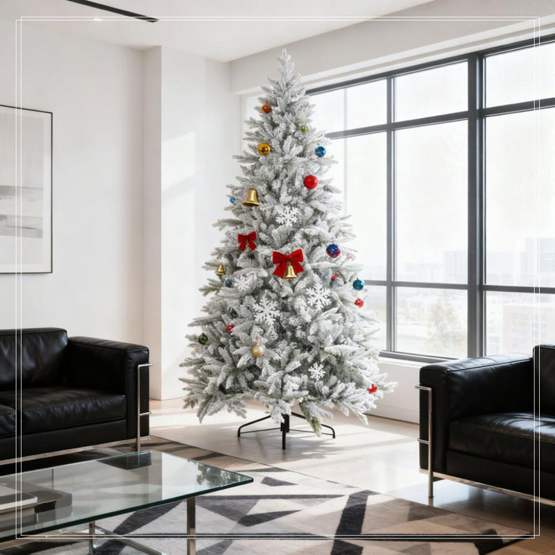 Arbre de Noël artificiel enneigé