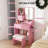 3-Color LED Vanity Mirror with Stool-1741290724
