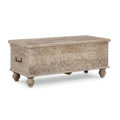Keena Solid Wood Storage Bench