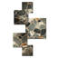 «Gray Abstract Harmony In Tiles II», ensemble d'art mural carré à carreaux abstraits de 5 pièces