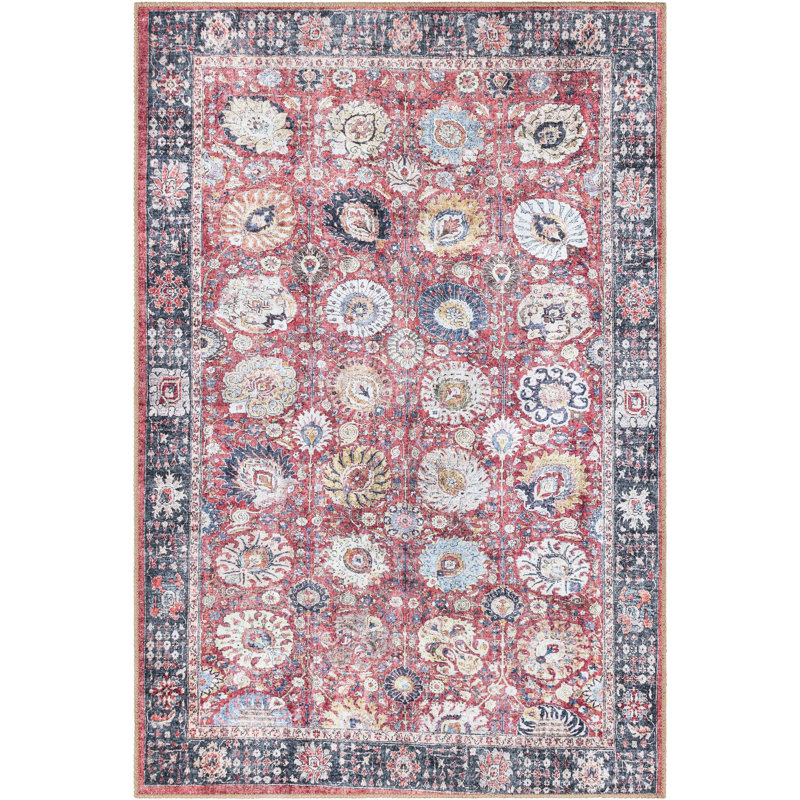 Madiah Performance Chenille Floral Indoor Rug, Rectangle 4'1" x 6'1"