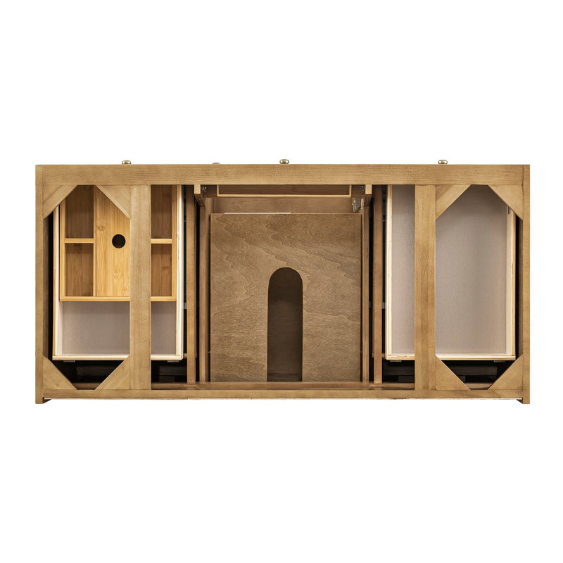 Laurent 48'' W Single Vanity, Ethereal Noctis, 8" Widespread, Light Natural Oak