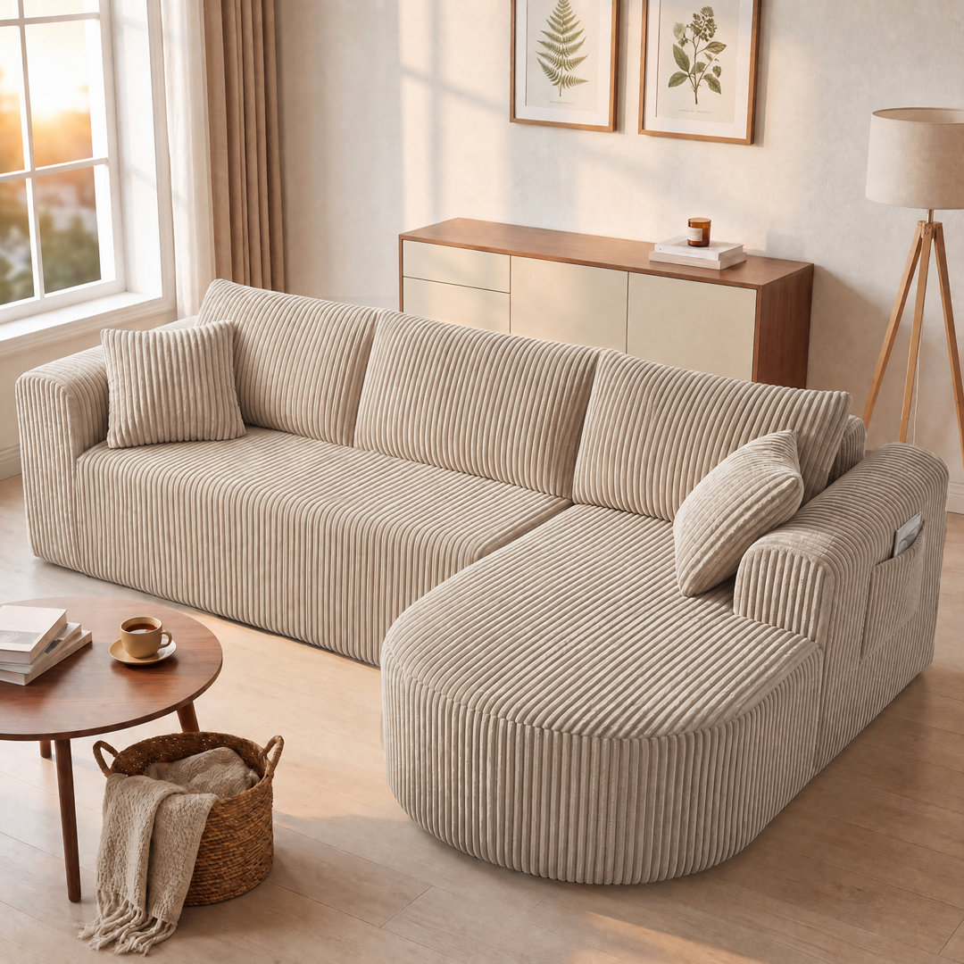 3 Seater Fabric Corner Sectional