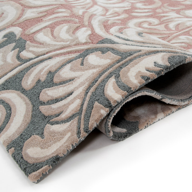 Chantilly Hand-Tufted Cut/Loop Pile Recycled Indoor Rug Paisley, 5' x 8'