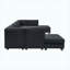 Canapé modulaire rembourré en polyester, canapé convertible en forme de L / U pour salon, appartement, bureau