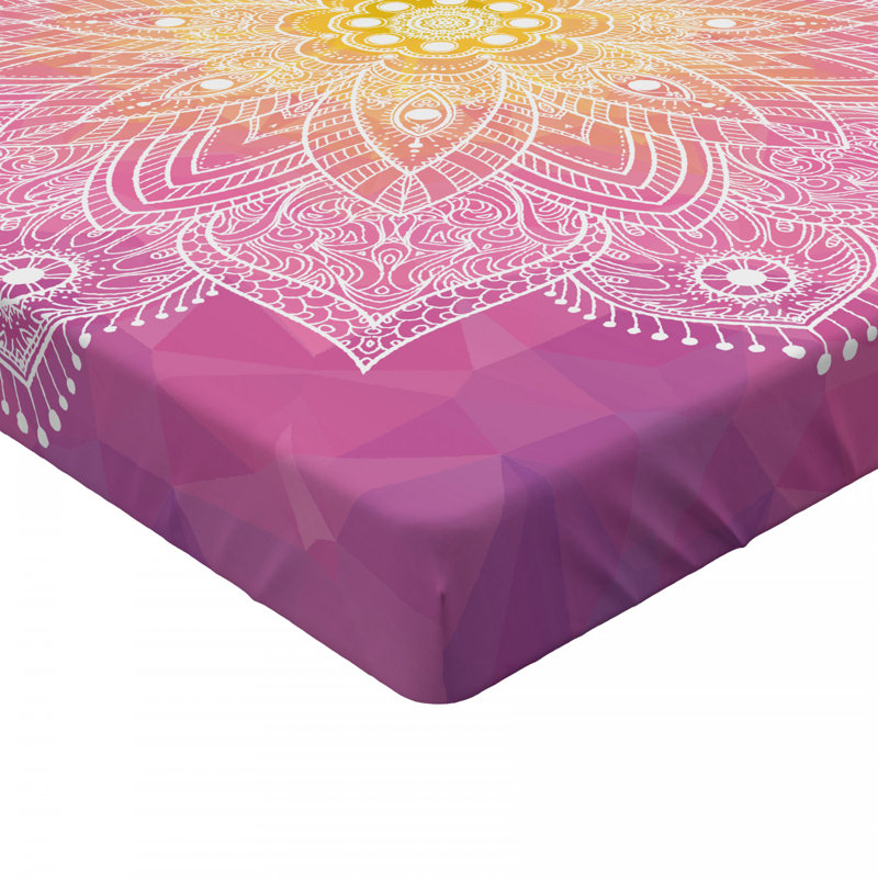 Microfiber Geometric Fitted Sheet, Full Fitted Sheet