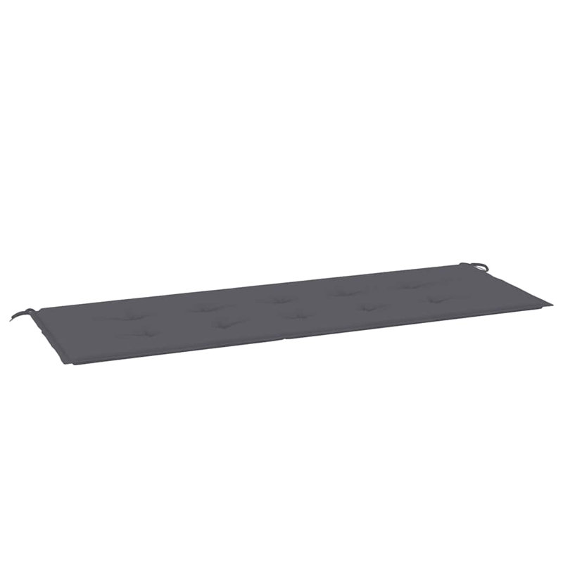 Garden Bench Cushion Gray Oxford Fabric with Foam Fiber 47.2 x 19.7 in Outdoor Seating Cushion, Fabric - Gray