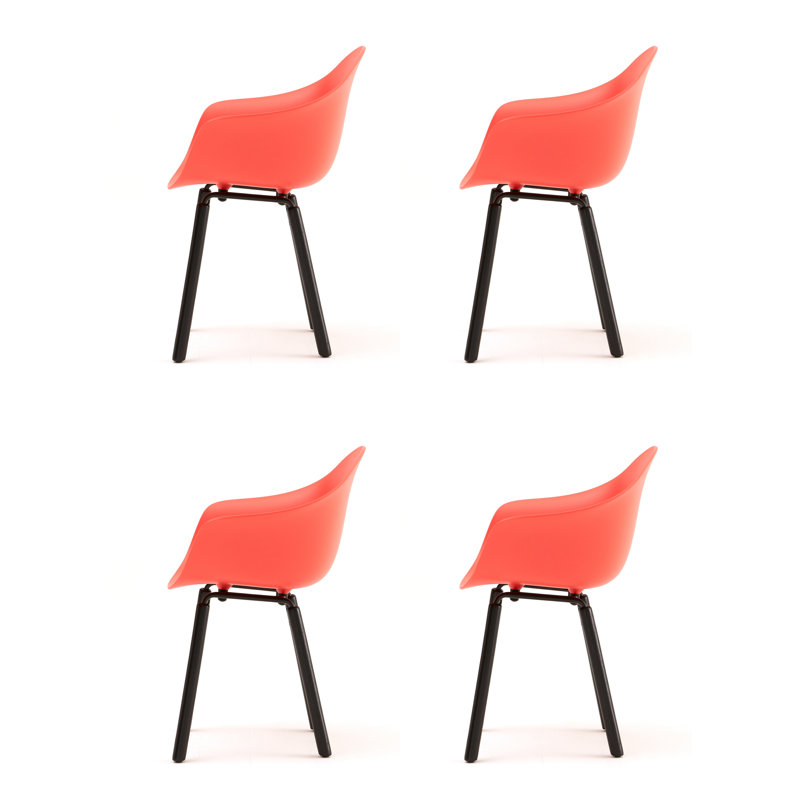 TA Armchair (Set of 4), Red/Black