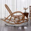 Chaise berçante en rotin naturel