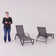 Rannon Lounge Chair For Outside Set Of 2, Pool Chaise Lounge With S-Shaped Armrest, Patio Lounge Chairs With Adjustable Backrest & PVC-coated polyester