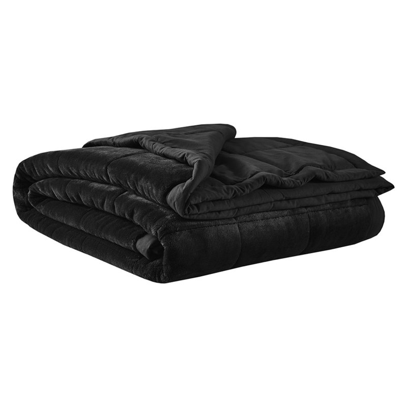 Couverture réversible en duvet Heiq Smart, L 89,99 po x l 89,99 po, Noir