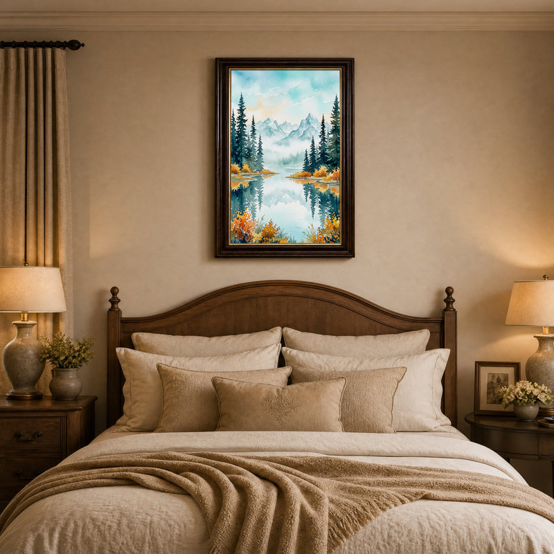 Art mural sur toile Mountain Lake, H 24 po x l 16 po