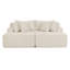 Méridienne à deux places paresseuse, canapé compressé sans assemblage requis, faite de tissu de velours, méridienne moderne et moelleuse, utilisée pour les salons et les chambres à coucher - beige-43061456