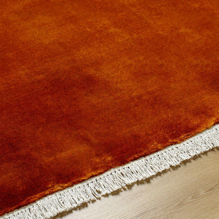 Clio Hand Loomed Wool Area Rug in Red