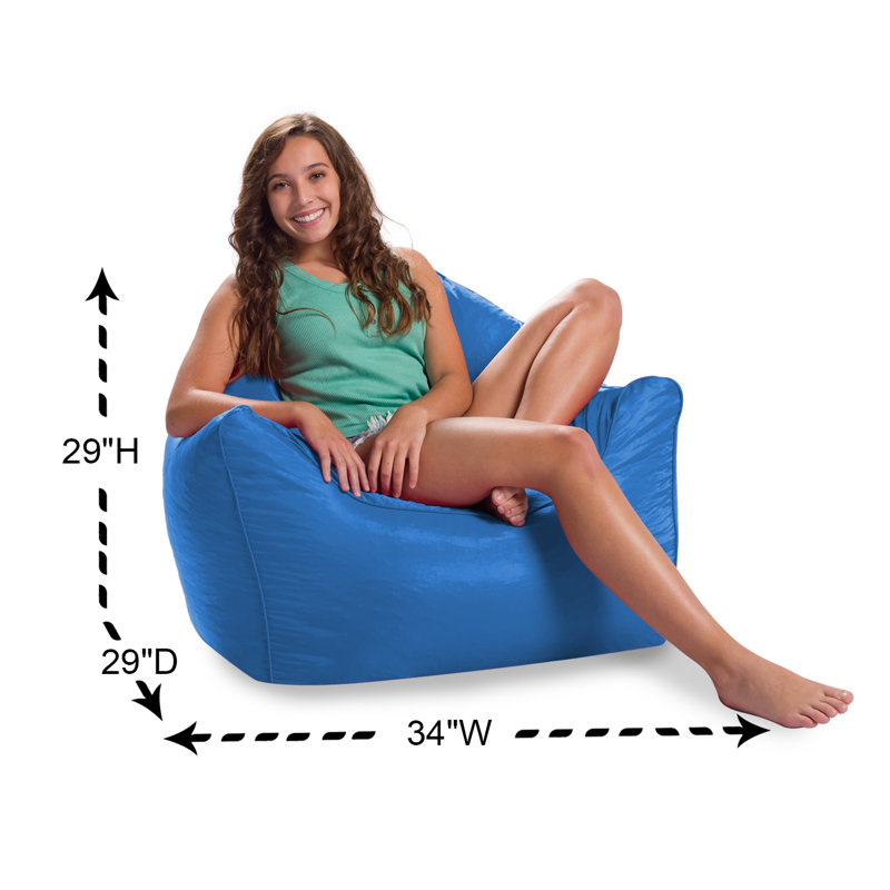 Bean Bag Chair Structured Seat for Kids, Teens and Adults, Comfy Bean Bag Chair for Gaming, Reading and Watching TV, Malibu Lounge Chair, Multiple Colors and Fabrics