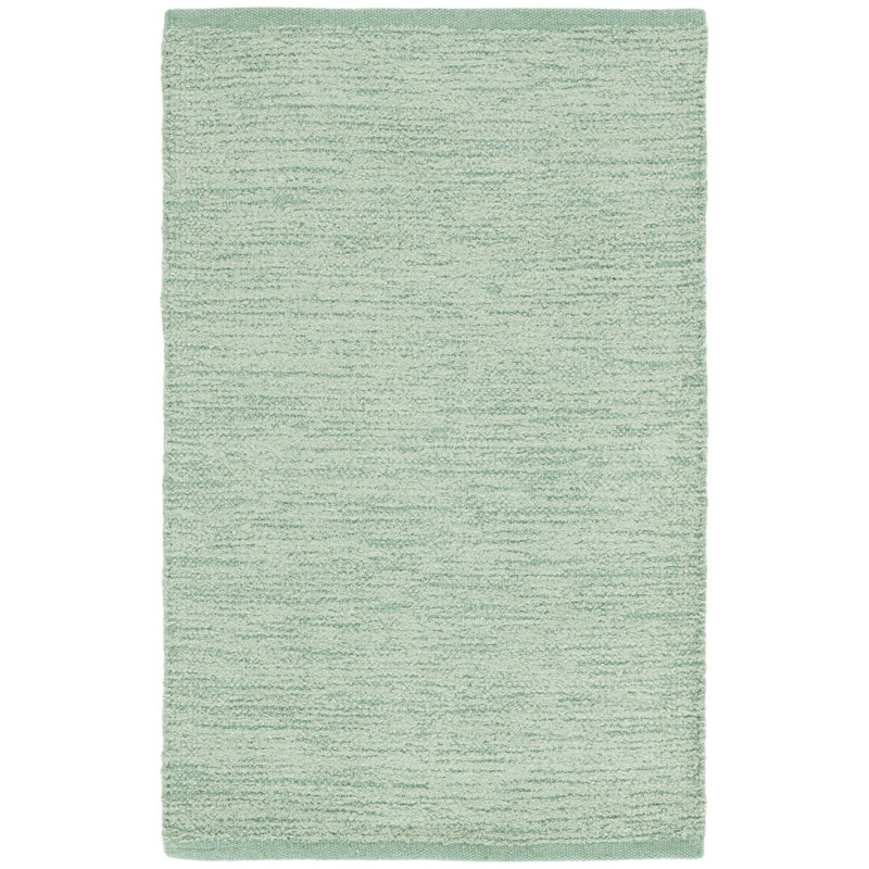 Tapis vert en coton recyclé et viscose Quinte, Rectangle 4 pi x 6 pi