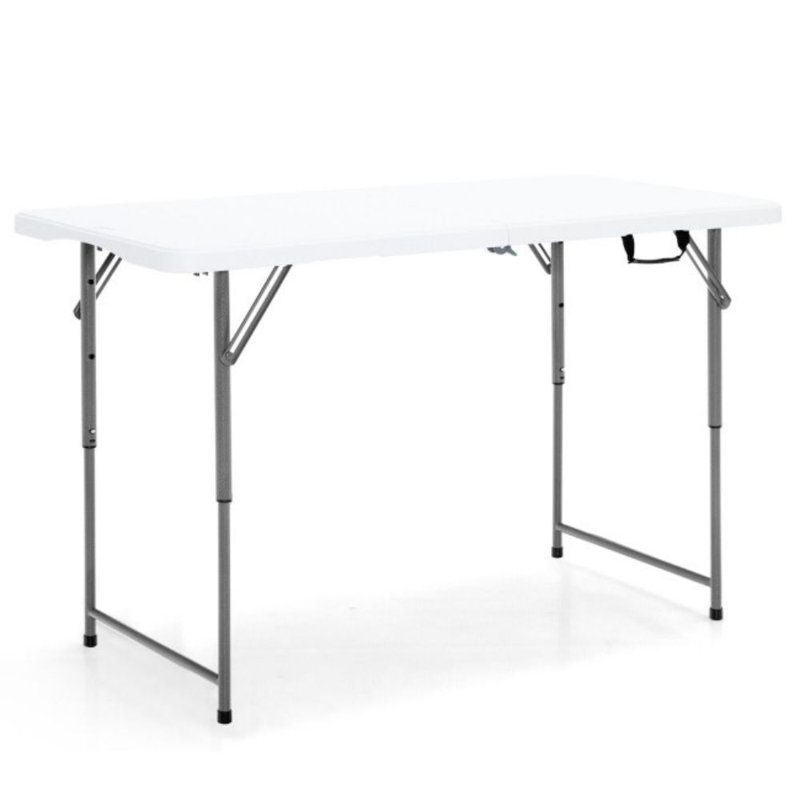 Table pliante rectangulaire réglable en plastique 47,5 po