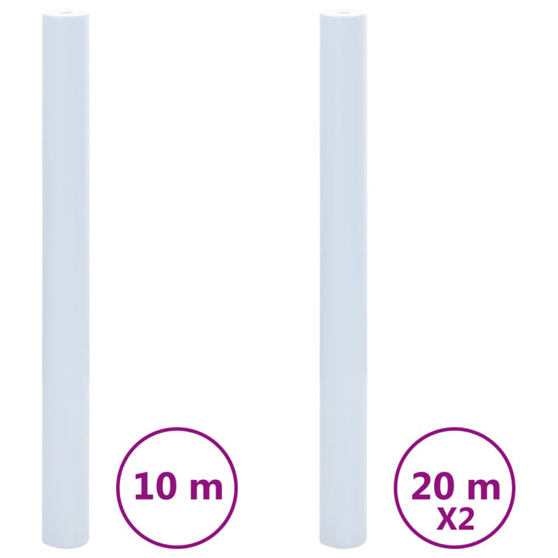 Symple Stuff Window Film Static Frosted PVC, 90 x 1000cm + 90 x 2000cm, White