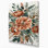 "Watercolor Floral 77", art mural sur toile grise