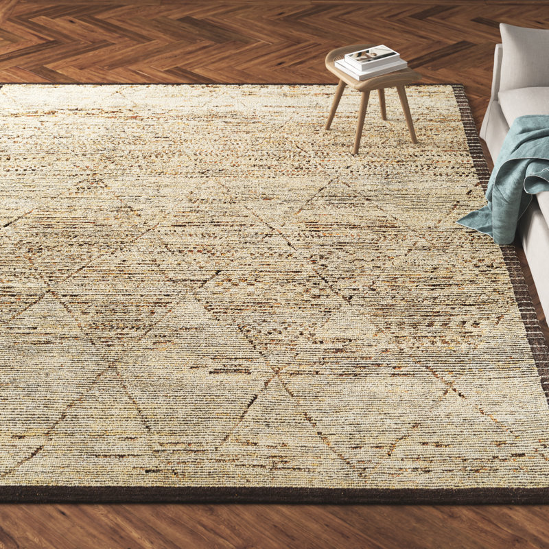 Ellen Hand Knotted Geometric Indoor Rug, Rectangle 9' x 12'