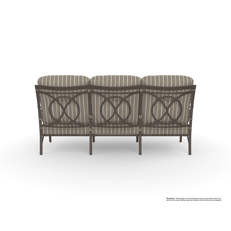 Pasadera Outdoor 3 - Seat Patio Sofa, Namibia Grey, Copper Creek