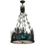Rustic Lodge 4 - Light Glass Chandelier