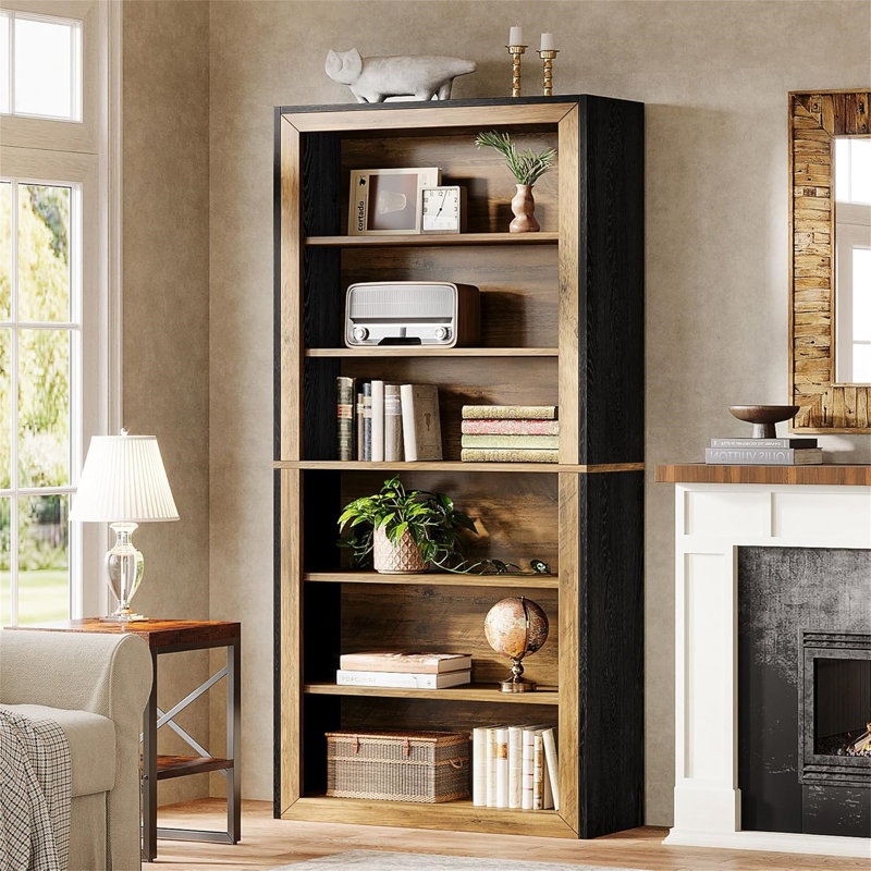 Bibliothèque à 7 niveaux avec rangement ouvert multi-espaces