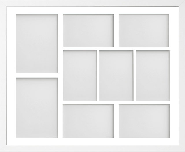 Markeice Matte Picture Frame with Mat, 4cm x 6cm, White