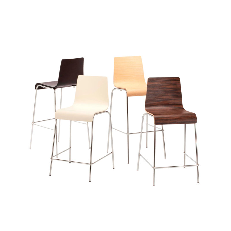 Full Back Bar & Counter Stool, White, Bar Stool (30.4" Seat Height)