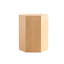 Table basse hexagonale moderne en bois naturel, livrée assemblée, idéale pour les petits balcons, dimensions : 40 x 34 x 48 cm. Style réaliste et confortable, facile d'entretien.