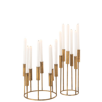 2 Piece Iron Candelabra Set