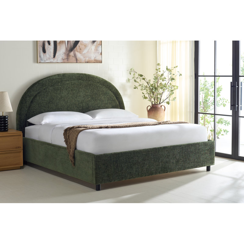 Lit Bayaud en chenille, Grand, Vert olive