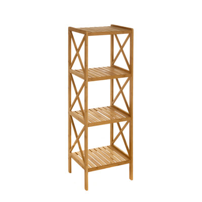 Crystal 119cm H x 36.5cm W Solid Wood Etagere Bookcase
