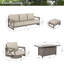Ensemble de conversation pivotant en aluminium Marindo avec coussins Sunbrella® et table foyer en béton-133583409