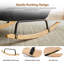 Chaise berçante en tissu avec dossier ergonomique réglable XUEGW, noir-716150481