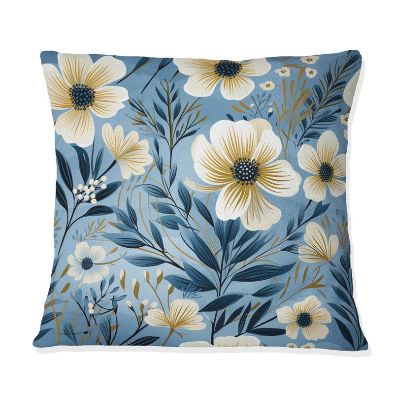 Coussin Blue Coastal Elegance, H 18 po x l 18 po
